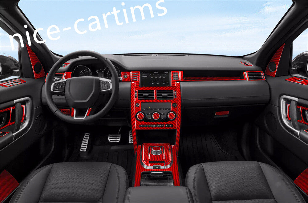 66¡ÁRed Carbon Fiber Interior Full Set Trim for Land Rover Discovery Sport 15-19