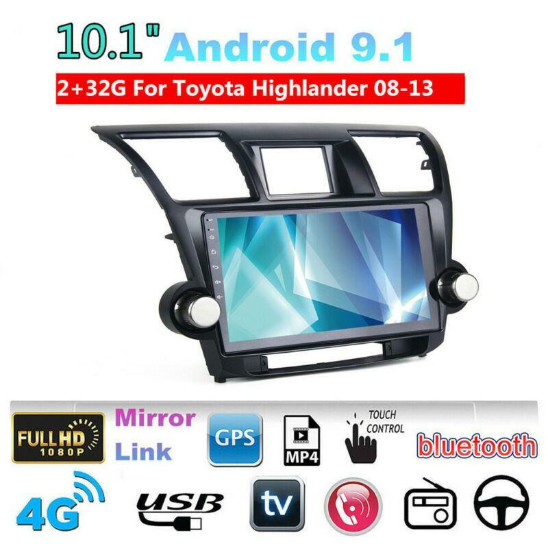 Compatible with 2008-13 Highlander Car Radio Player 10.1-inch Android 9.1 2GB + 32GB GPS- n