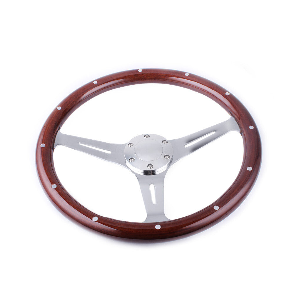 15 Steering Wheel Wood Grip with Rivets+Hub Adapter for Ford for Mustang 1984-2004
