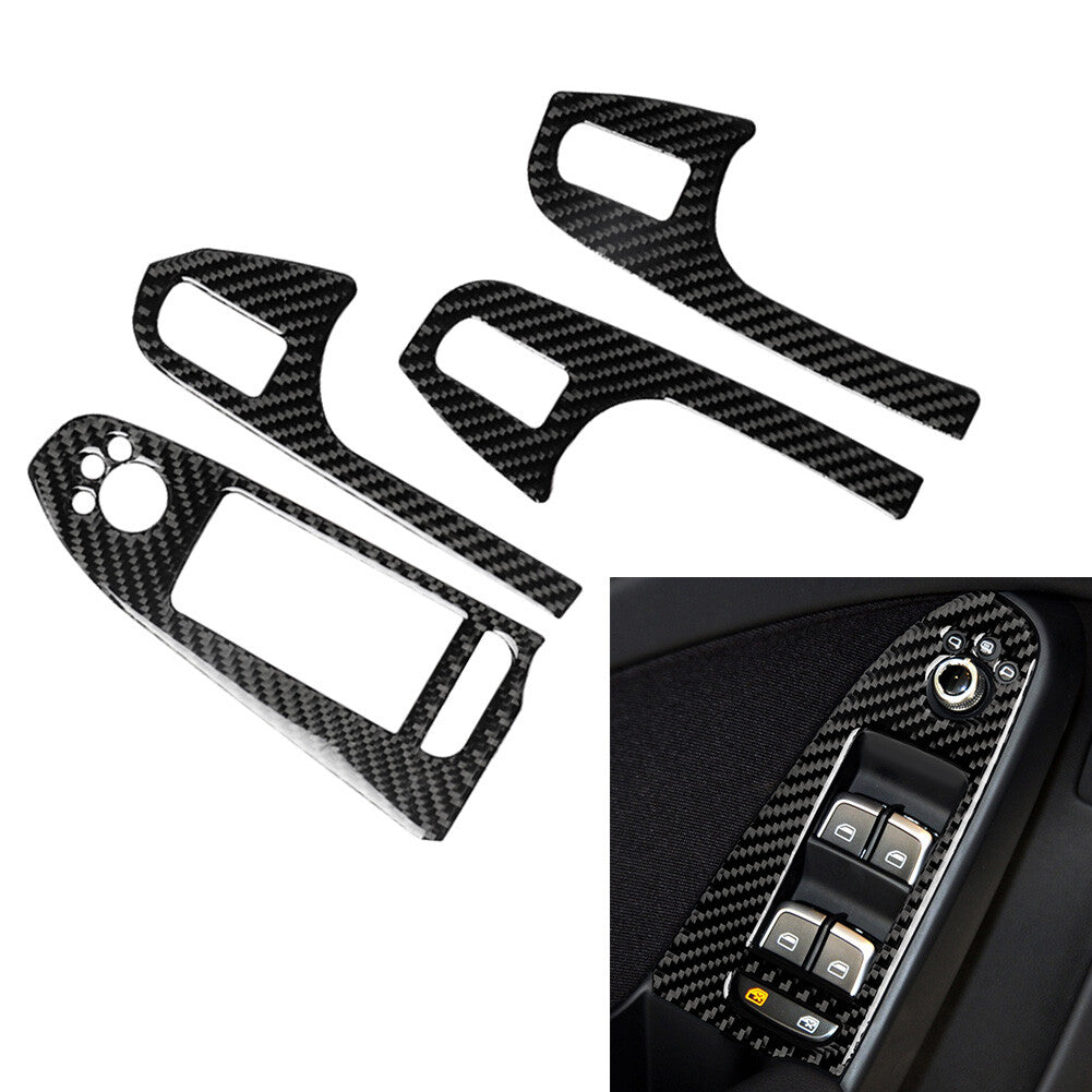Interior Inner Door Control Cover Armrest Trim Cover for Audi A4 B8 2008-2015