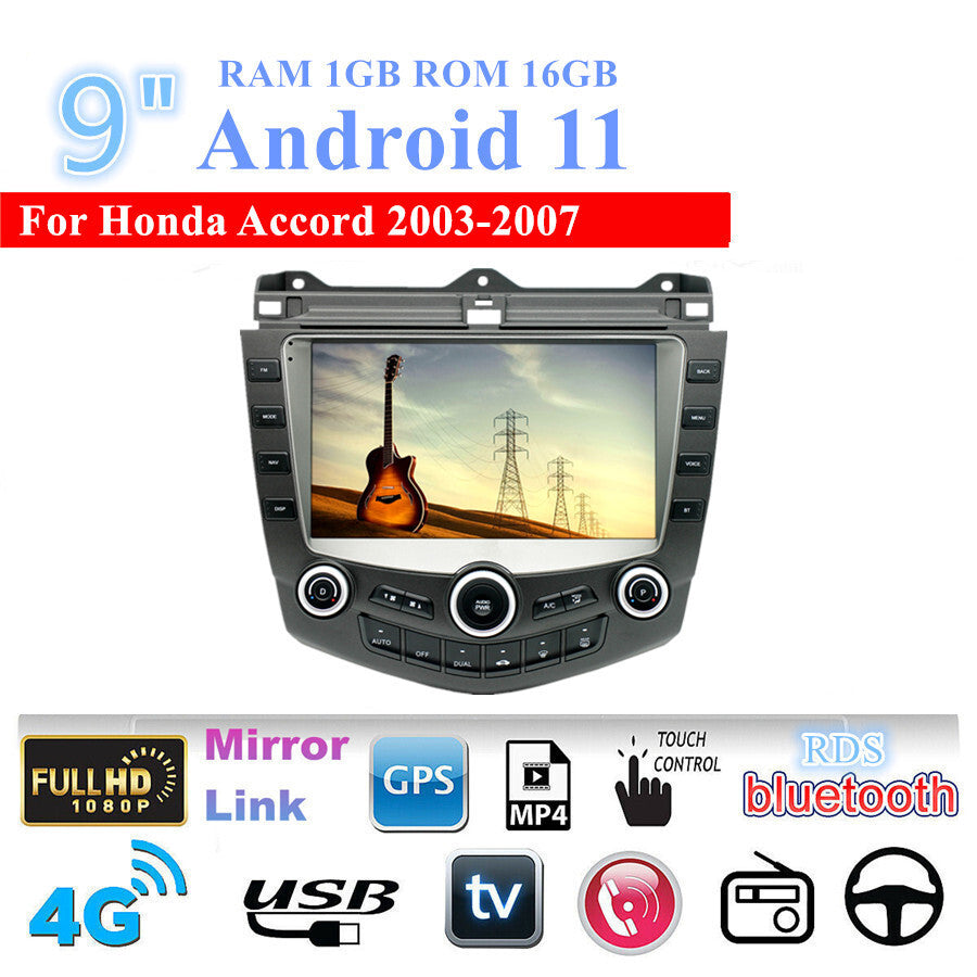 For Apple Carplay Fit for Honda Accord 2003-2007 Android Car Stereo Radio GPS