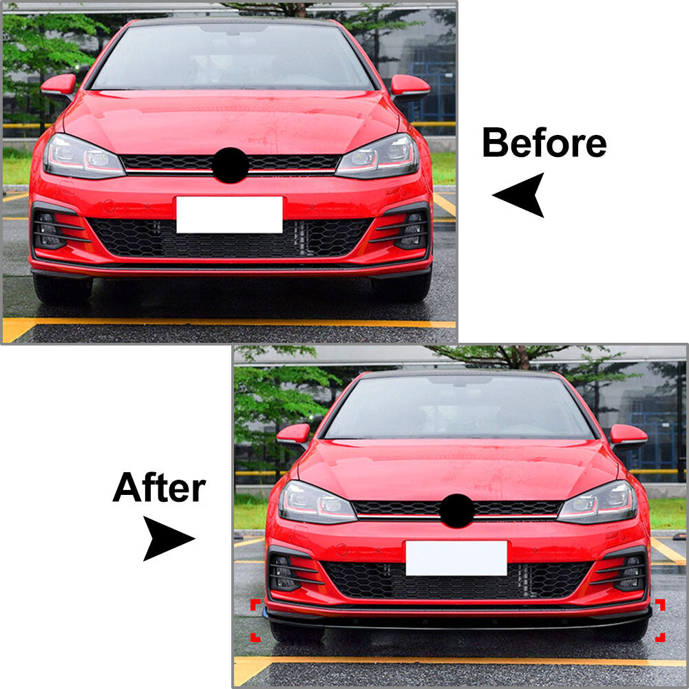 Front Bumper Spoiler Splitter Lip for VW for Golf MK7.5 GTI R Rline 2017-19 Carbon