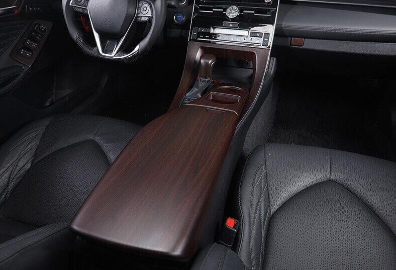 Red Wood Grain Console Gear Shift Frame Cover Trim for Toyota for Avalon 2019-2021