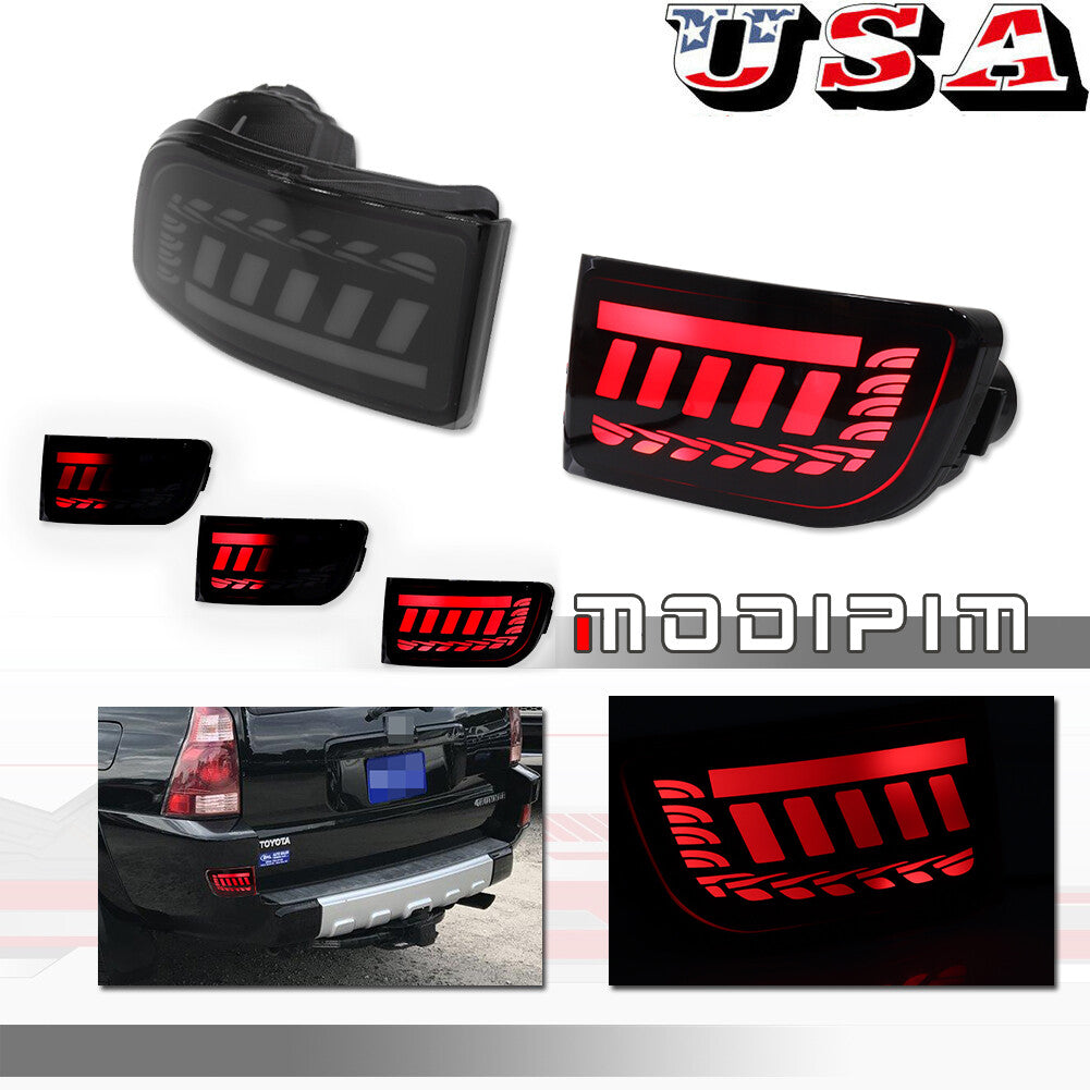Smoke LED bumper brake light turn signal for 4Runner 03-05 Prado 02-09- v