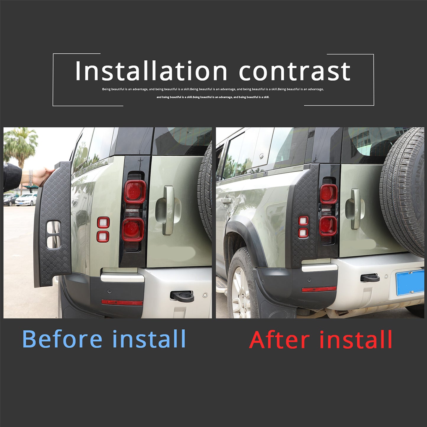 Hood Side Hinge Cover Trim Cap Protection for 2003 - 2009 for HUMMER H2 SUV SUT Matte Black - v