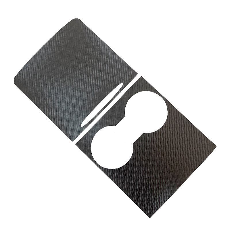 Suitable for 3 Y 21-22 center console panel sticker, suede film, carbon fiber, black. n