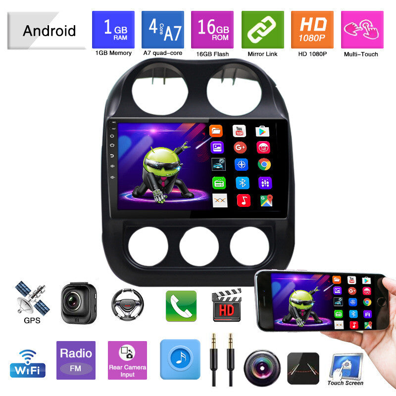 10.1-inch Android 10.1 Car Stereo Radio MP5 GPS Navigation for Jeep Compass (2010-16) n