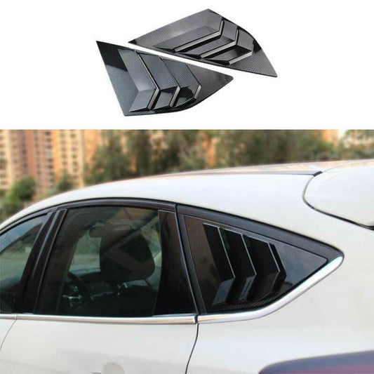 2P Carbon Fiber Vent Window Scoop Louver Cover for Ford Focus Hatchback 2012-18