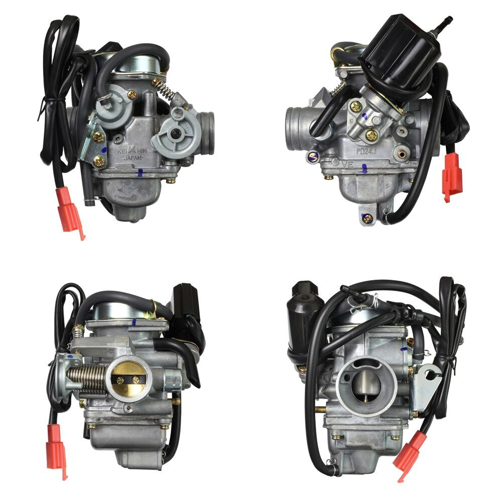 24mm PD24J Carburetor Electric Choke for Honda GY6 125cc 150cc Scooter ATV 4stroke
