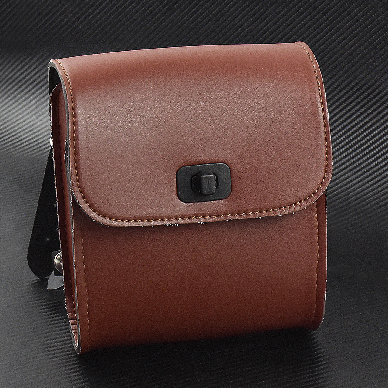 Universal Motorcycle Front Handlebar Tool Bag Luggage Pouch Saddle Bag Brown Q
