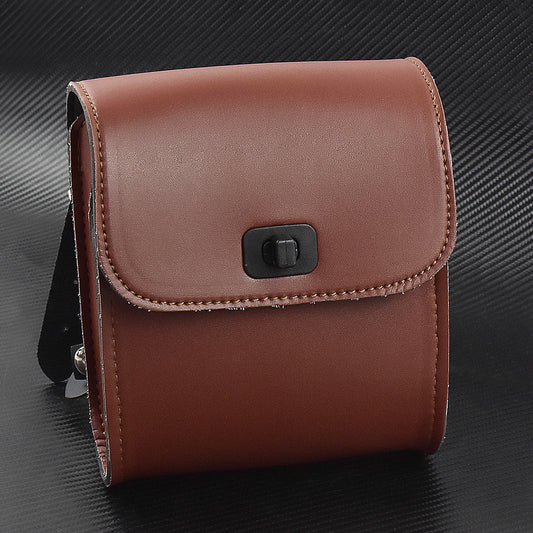Universal Motorcycle Front Handlebar Tool Bag Luggage Pouch Saddle Bag Brown Q