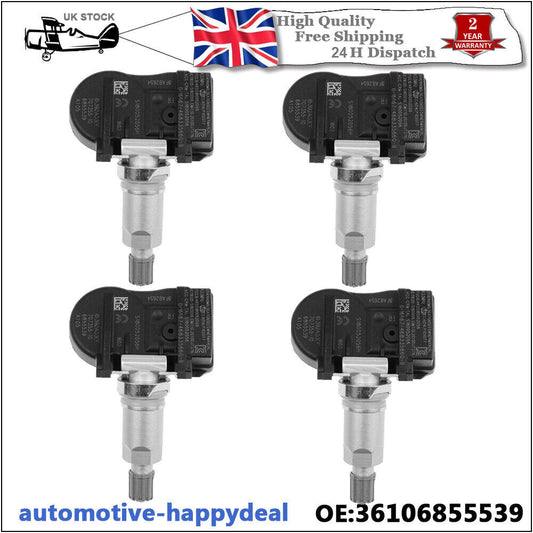 4X Tyre Pressure Sensors TPMS for BMW F20 F22 F30 F32 X1 F48 X2 F49 X5 F15 F16