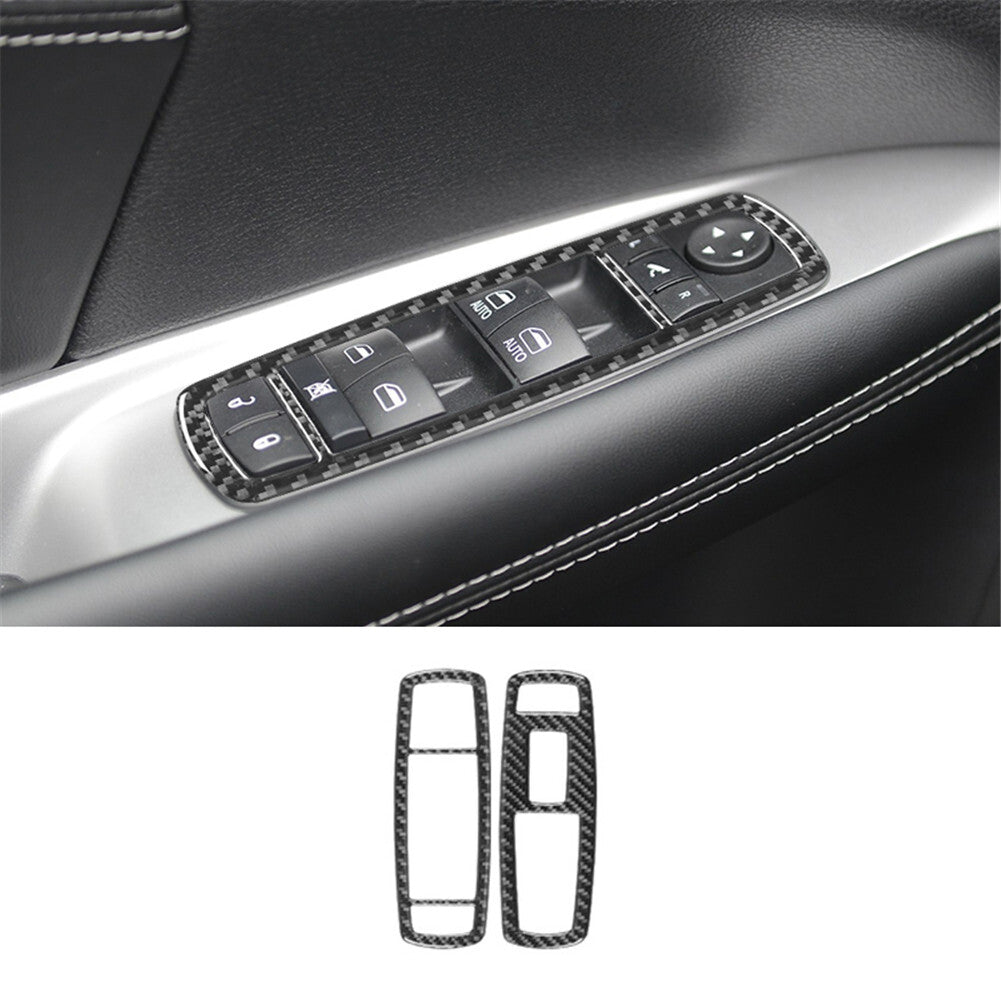 6x Carbon Fiber Interior Front Door Handle Cover Trim For Fiesta 2011-2015 v