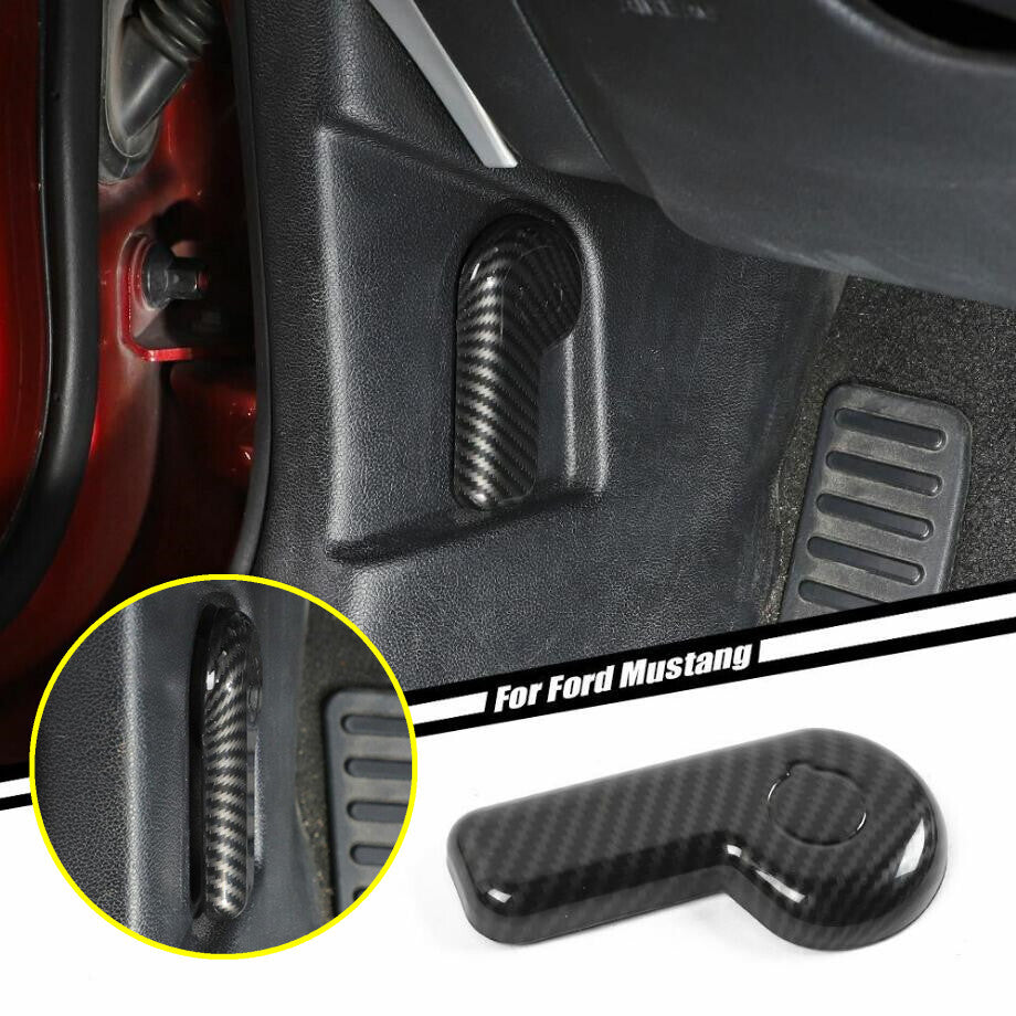 For 2015-2022 for Mustang Carbon Fiber Interior Engine Hood Switch Covers Trim v