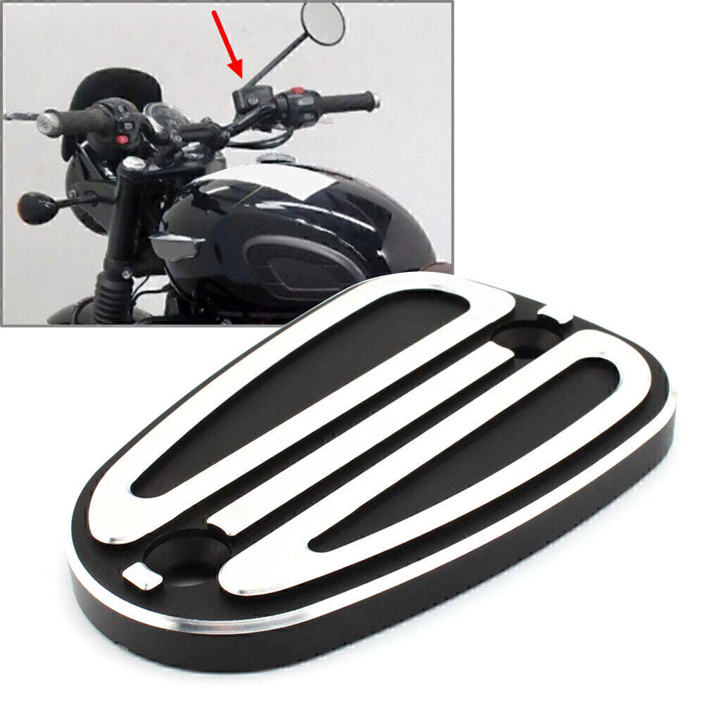 For T100 T120 Brake Reservoir Master Cylinder Disc Cap Cover Protector 1X Black
