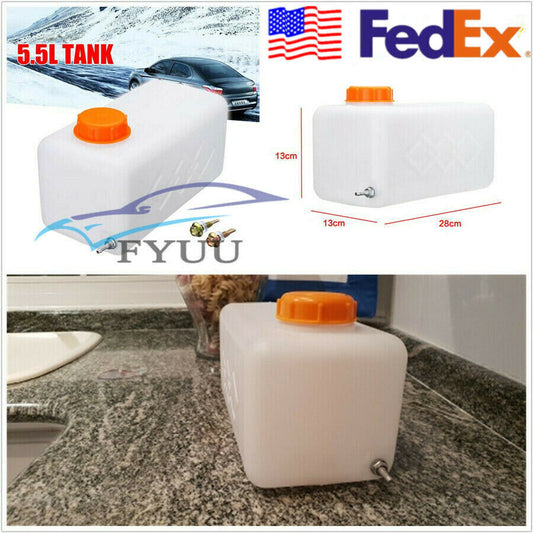 US Stock White 5.5L Plastic Fuel Oil Gasoline Tank For Air Diesel Parking Heater Q