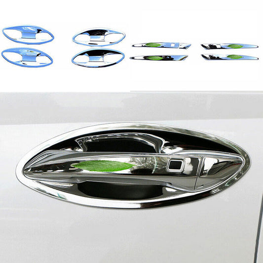 for Hyundai Sonata 2020-2023 Chrome Steel Door Handle Cover+Cup Bowl Combo Trim