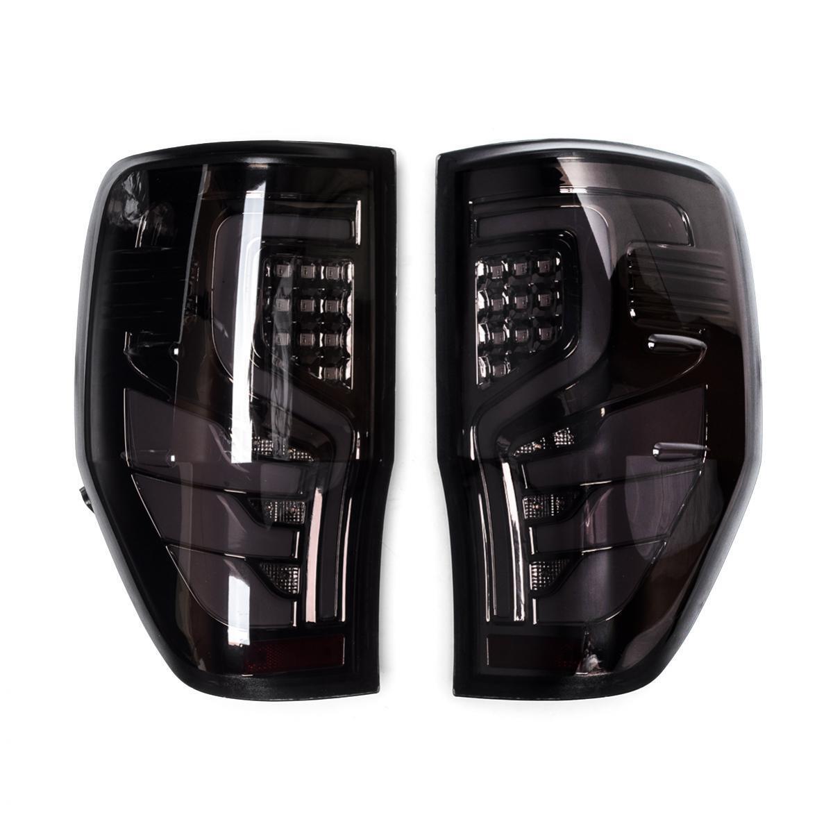 Taillights, LED, black, suitable for Ford Ranger T6 XLT PX Wildtrak pickups 2012-19