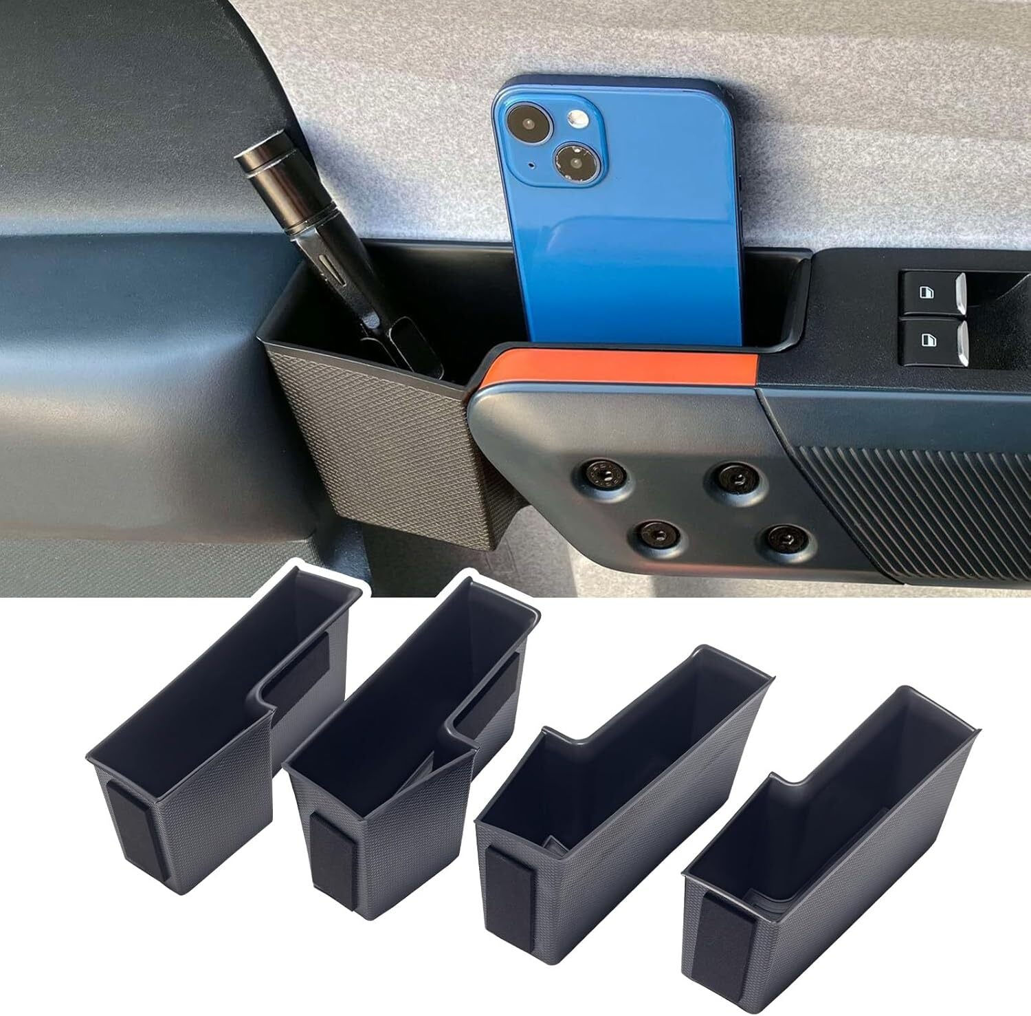 4-Piece Accessory Set for 2022-2025 Maverick Front and Rear Door Storage Boxes n