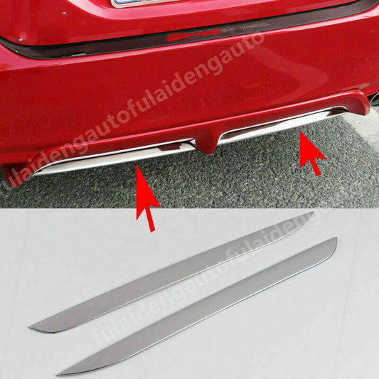 2pc for Toyota for Camry SE XSE 2018-2020 Stainless Rear Bumper Lower Lip Cover trim