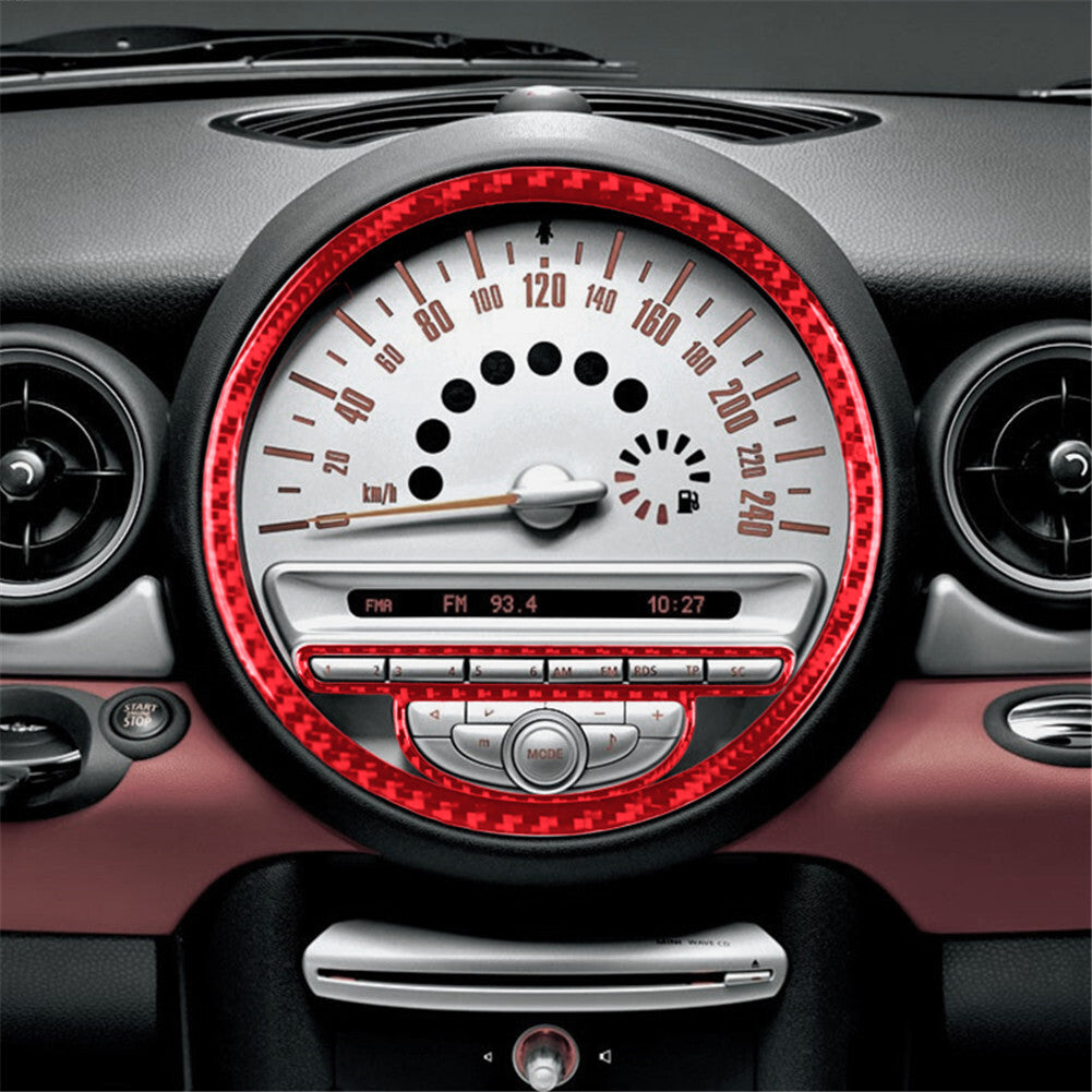 4x Red Carbon FiberDashboard Panel Cover Trim For Lancer 2008-2015 v