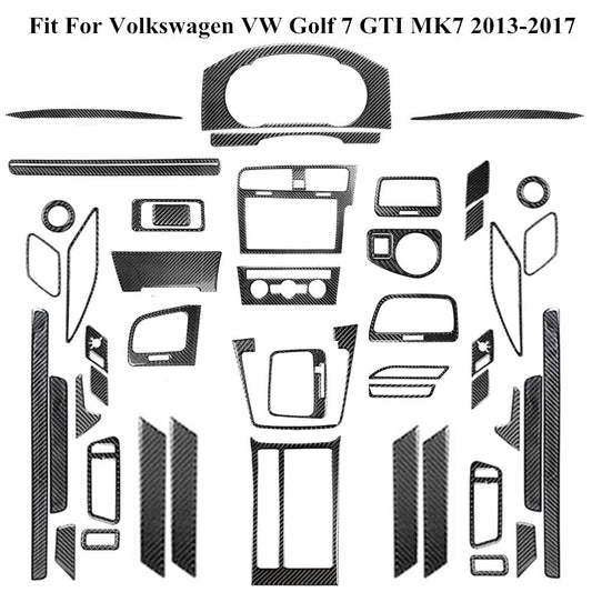 Carbon Fiber Kits Full Interior Trim for VW for Golf 7 GTI Mk7 2013-2017 RHD