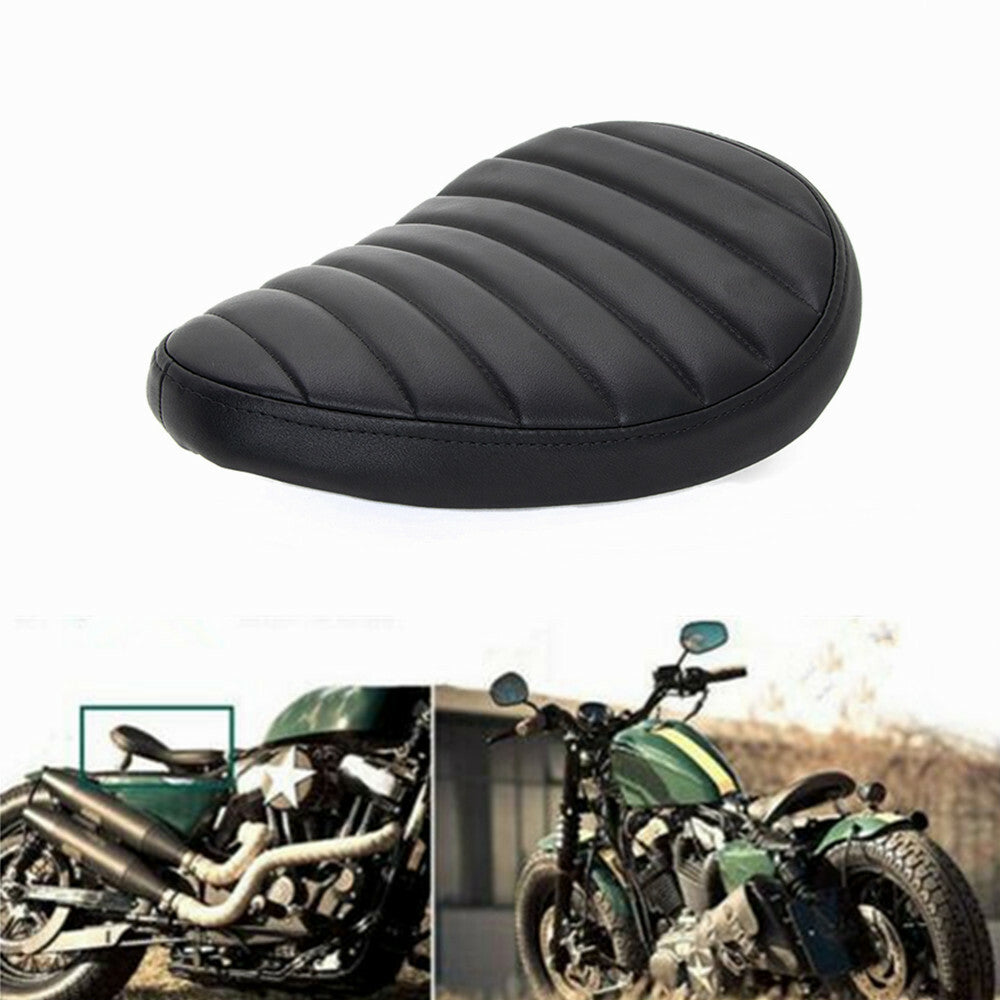 Black PU Leather Solo Driver for Seat Spring Bracket for Harley Chopper Custom SX650 Q