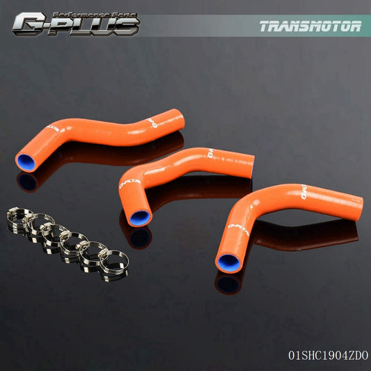 Silicone Radiant Hose Clamp Kit Fits 89-00 for Suzuki for SWIFT 13 G13 GTI Orange - v