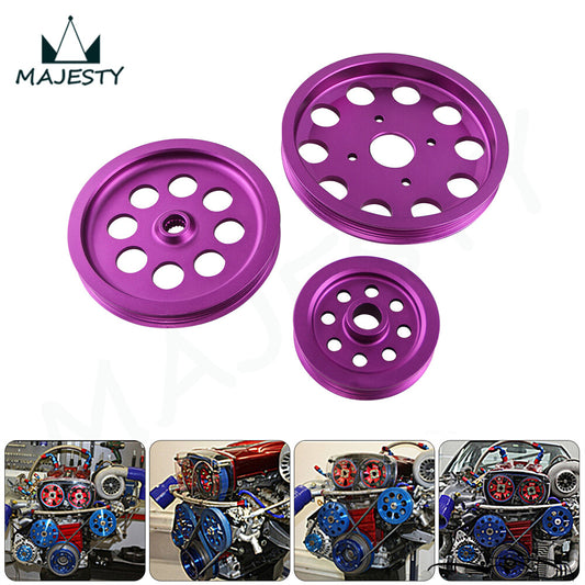 Crank Pulley for Nissan Skyline GT-R RB20 RB25DET RB26 R32 R33 R34 89-02 Purple