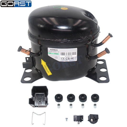 220V Car Refrigeration Air Compressor R134a Fridge Freezer Marine Solar ADW43 v