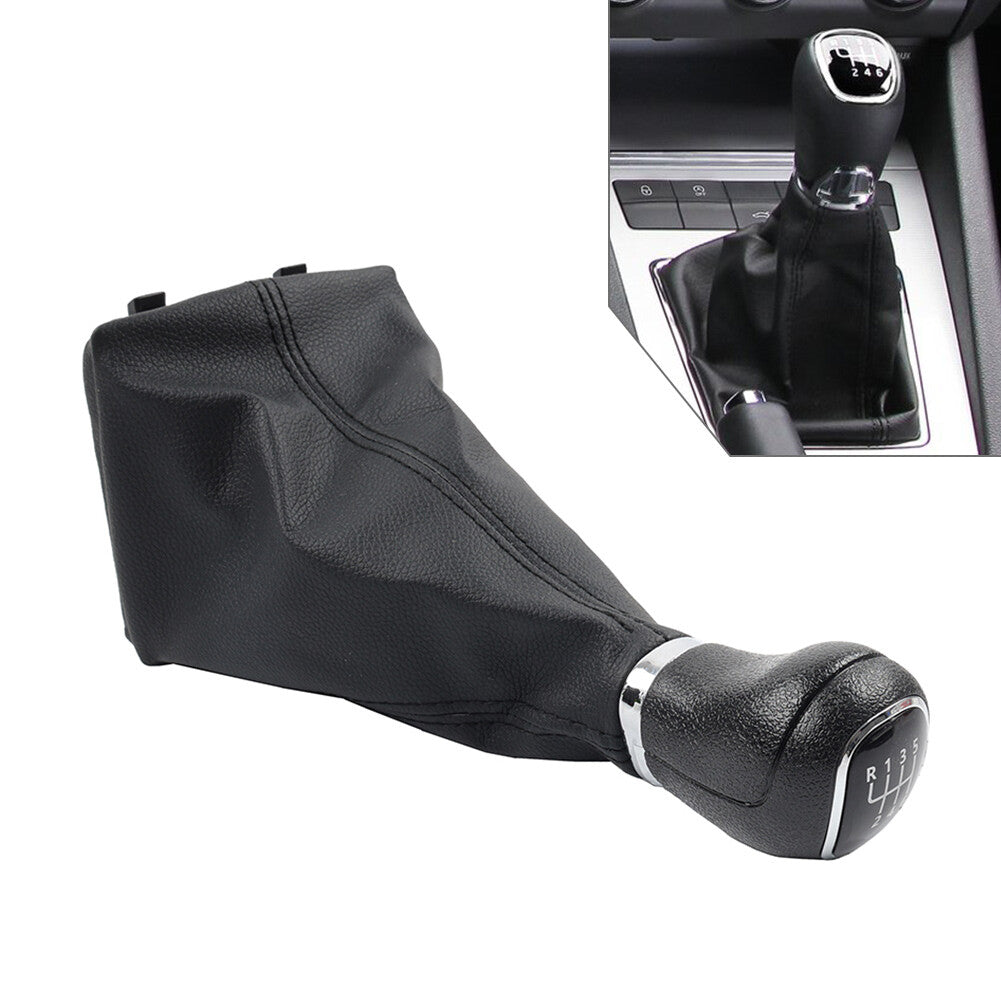 Manual Gear Shift Knob With Boot Cover Case for Skoda Octavia for A5 for A6 2004-2012 Q
