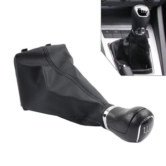 Manual Gear Shift Knob With Boot Cover Case for Skoda Octavia for A5 for A6 2004-2012 Q