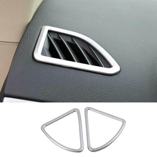 Matte Silver Instrument LR Air Outlet Vent Trim 2PCS for Ford Edge 2015-2022