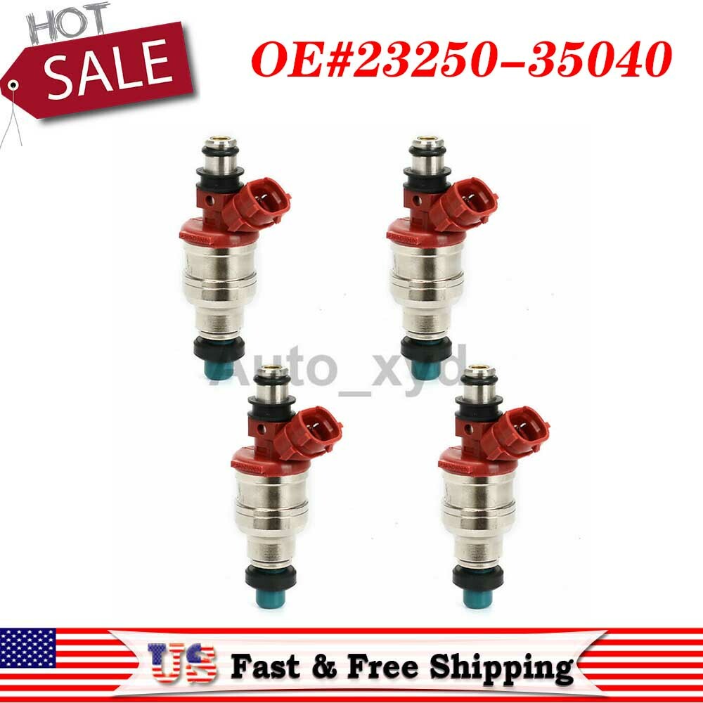 4x Fuel Injector Set 23250-35040 for Toyota 4Runner Pickup T100 2.4L 89-95 90 91