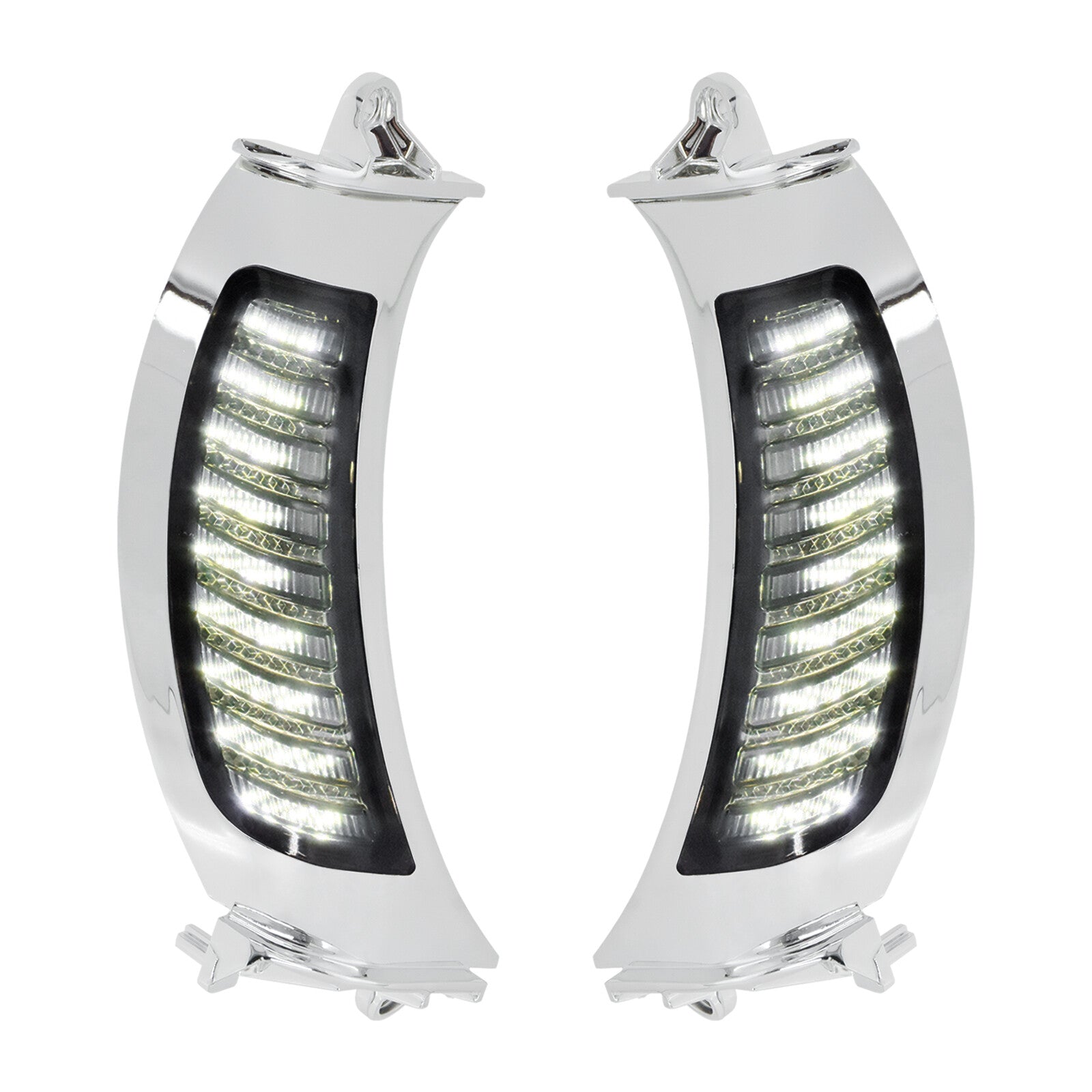 Chrome LED Side Marker Lamp Turn Singals Light Fit for Harley Road Glide 15-2023 Q