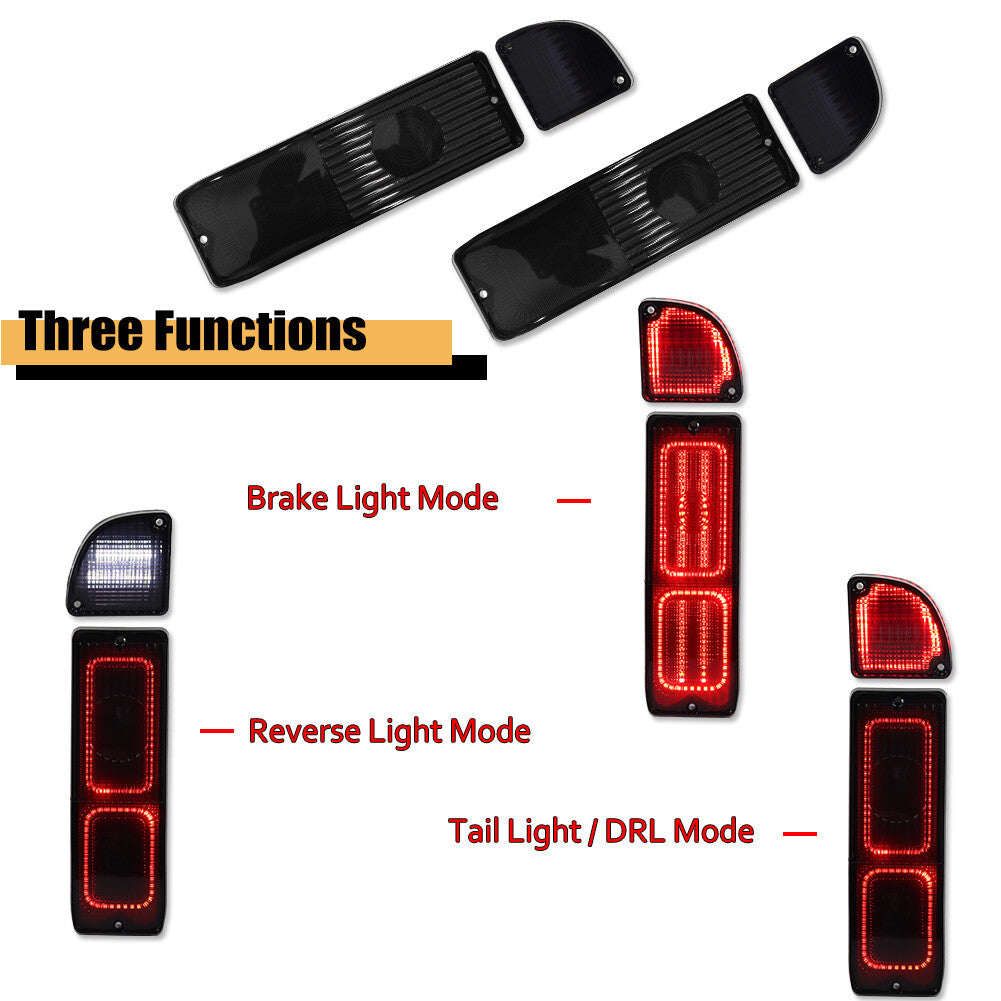 PLUG&PLAY Smoke LED Rear Spare Light Kit Pair Suitable for 67-72 and for GMC Trucks- v