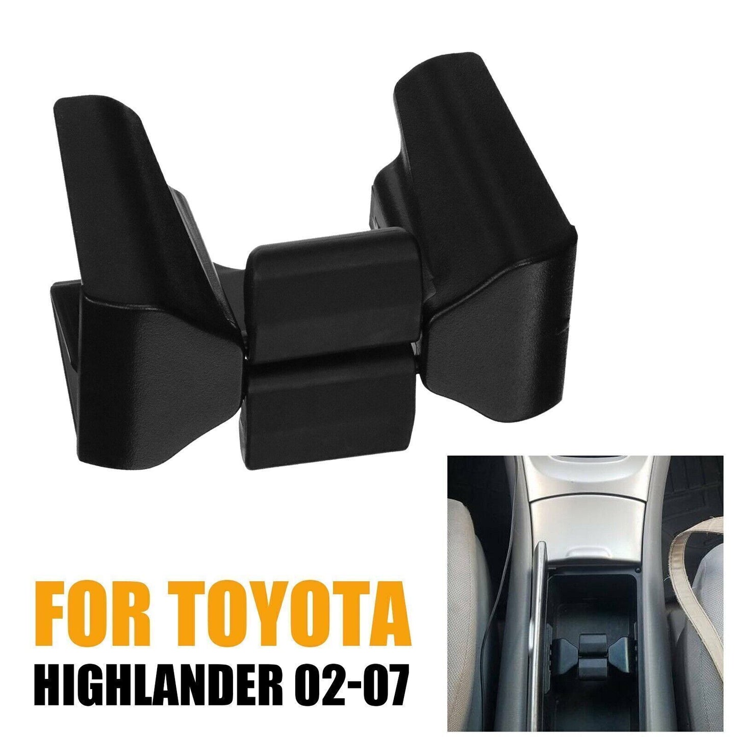 Suitable for 2002-2007 for Toyota Highlander, black center console cup holder insert divider. Q