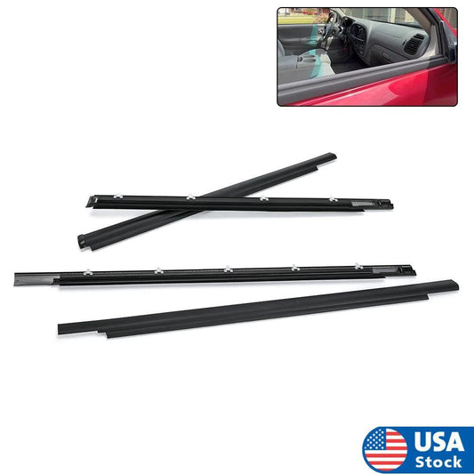 4PCS Car Door Belt Molding Weatherstrip 75710-0C010 for Toyota SEQUOIA 2001-2007