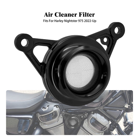 Black Air Filter Cleaner System Intake Kit Fit For Nightster 975 RH975 2022-2023 Q