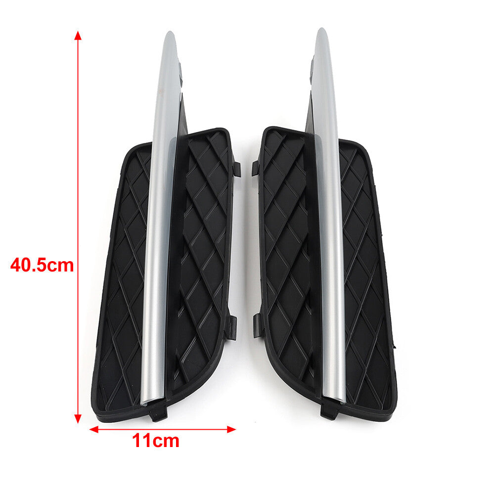 Closed Front Bumper Fog Light Grill Lower With Silver Trim for BMW X5 E70 X6 E71