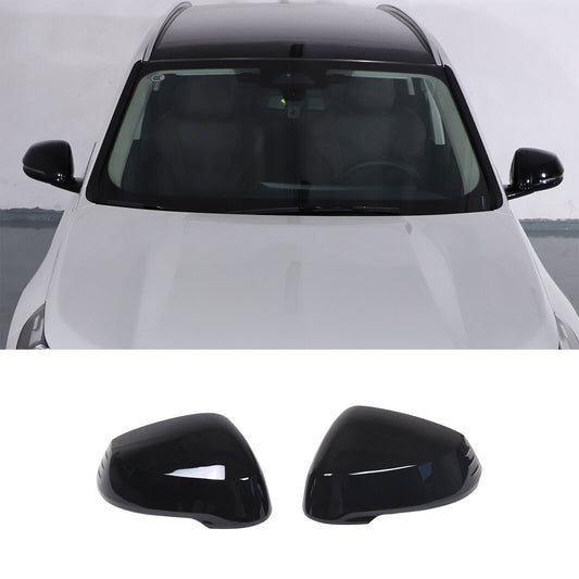 ABS Gloss Black Side Door Rear View Mirror Cover Caps Trim for BMW X1 2023-2025