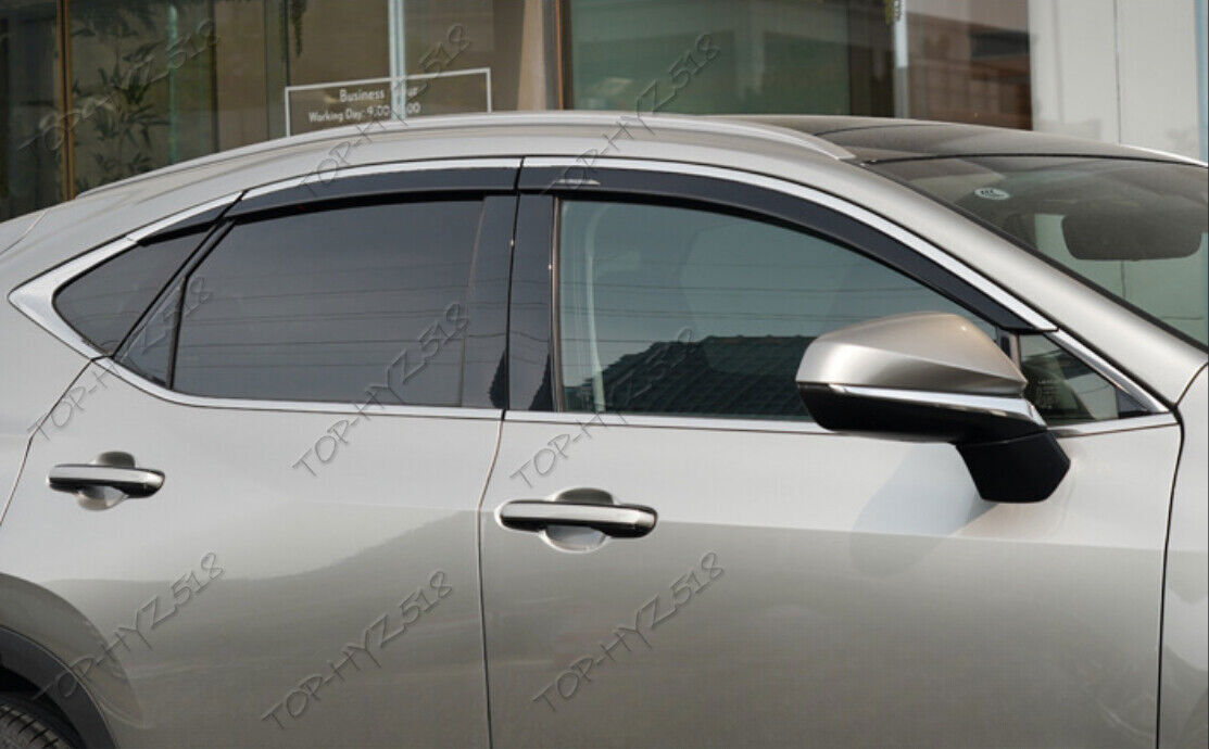 for Lexus RX350 450H+ 2023-2024 Window Visors Sun Rain Guard Deflectors W/Chrome