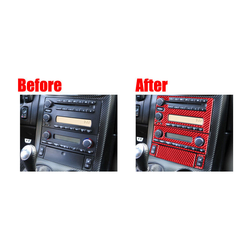 Red Carbon Car GPS Center Control Panel Trim for Corvette C6 2005-13 n