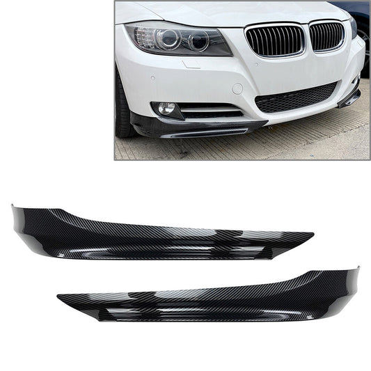 Bright Black Front Bumper Lip Aprons for BMW 3 Series E90 4-Door Sedan 2009-2012