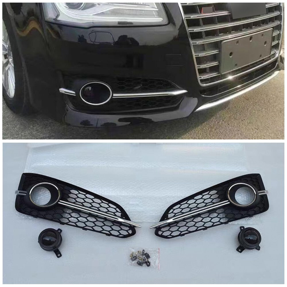 Front Fog Light Frame Lamp Honeycomb Cover W/ACC Fit for Audi for A8 2015 2016 2017