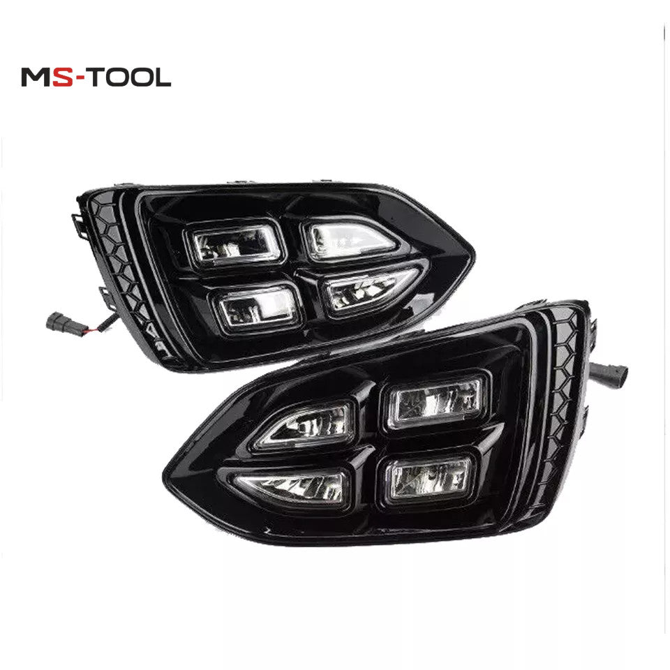 2Pcs for Hyundai Accent Front Bumper Fog Lamp Modified LED Light DRL 2018-2022