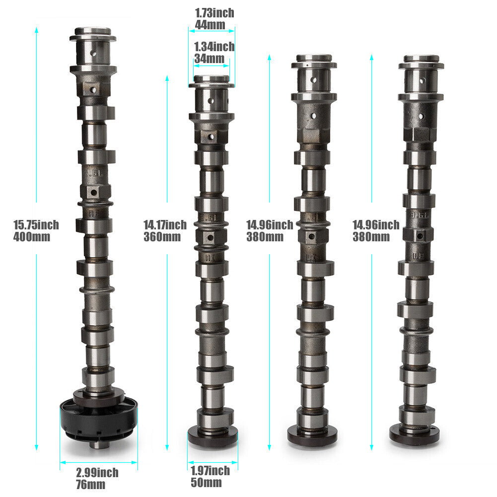 4x Camshafts for Chrysler Town Country for Dodge for Jeep for Ram 3.6L Pentastar 2011-2018