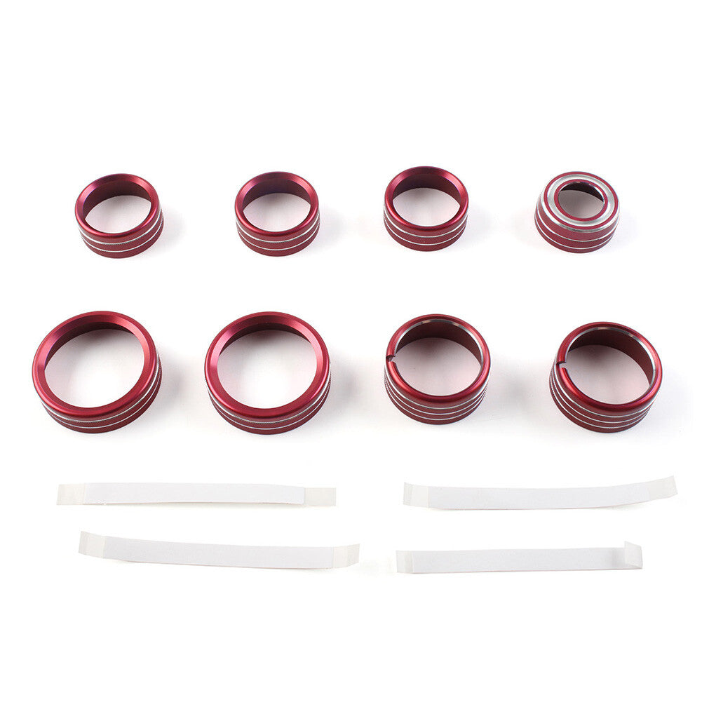 for Chevrolet Silverado 2014-2018 8x Air Conditioner Switch Button Knob Trim Red