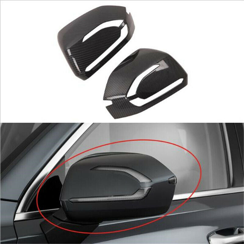 Carbon Fiber Rearview Mirror Cover Trim Fit for Hyundai Palisade 2019-2022 2PCS