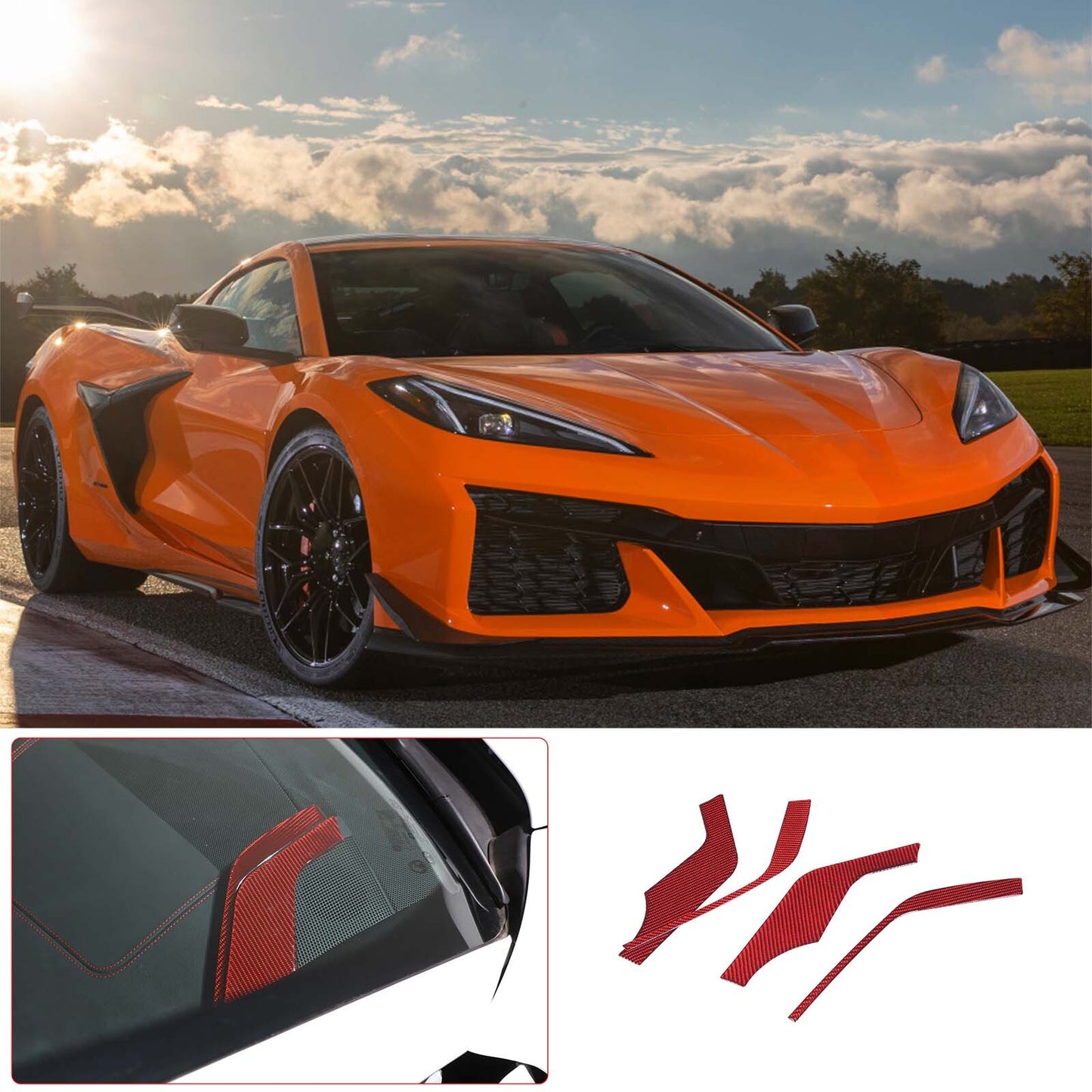 Carbon fiber steering wheel button frame suitable for Tacoma 11-15 Sequoia 14-20- v
